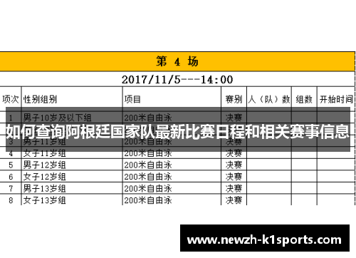 如何查询阿根廷国家队最新比赛日程和相关赛事信息