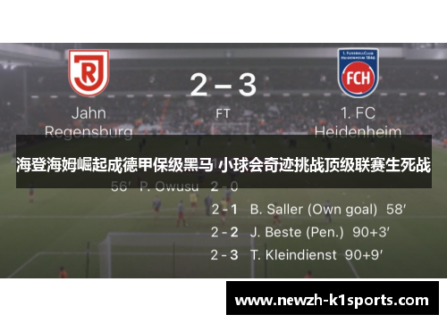 海登海姆崛起成德甲保级黑马 小球会奇迹挑战顶级联赛生死战 海登海姆崛起成德甲保级黑马 小球会奇迹挑战顶级联赛生死战